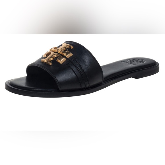 NWT Luxury Spring Summer Beach Authentic RARE Tory Burch Black Everly Slide/Shoe - Picture 5 of 17